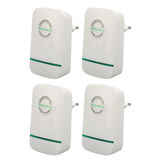 4-Pack Smart Power Saver Box AC 90-240V, Flame Retardant Energy Saving Device for Home