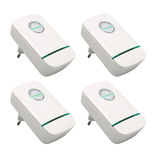 4-Pack Smart Power Saver Box AC 90-240V, Flame Retardant Energy Saving Device for Home